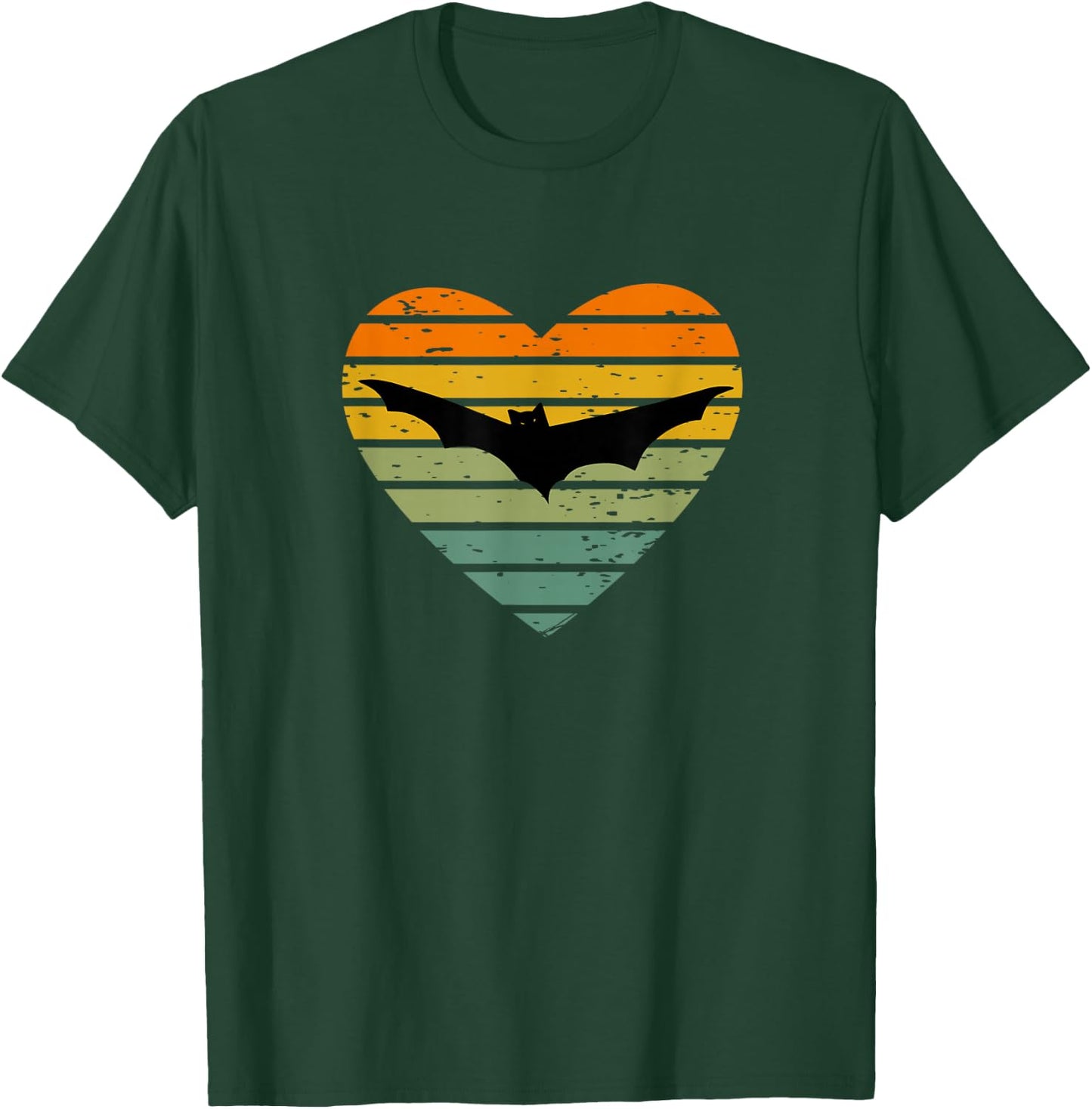 Ich Liebe Fledermaus Fan Retro Vintage nachtaktiv Flughund T-Shirt - T-Shirt | Forest