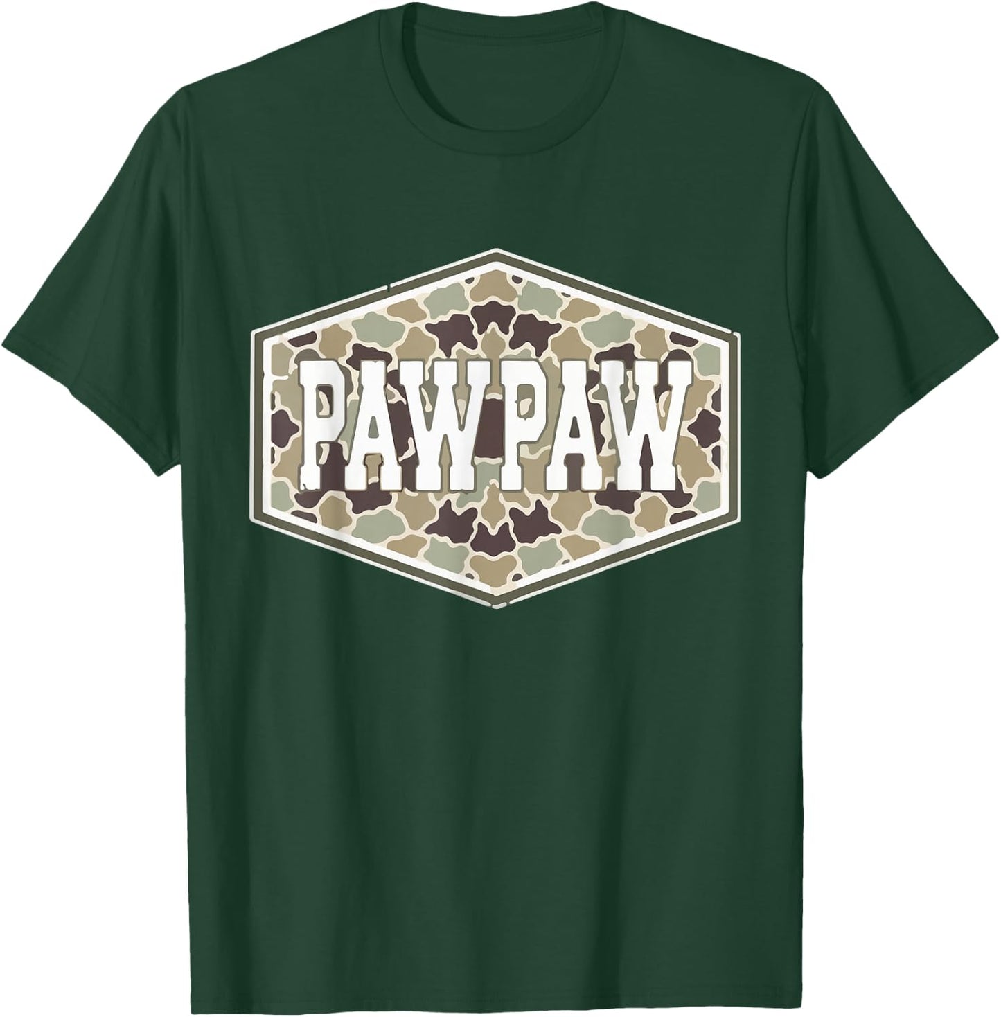 Vintage Camouflage Pawpaw Fatherhood Camo Family Fathers Day T-Shirt - T-Shirt | Forest