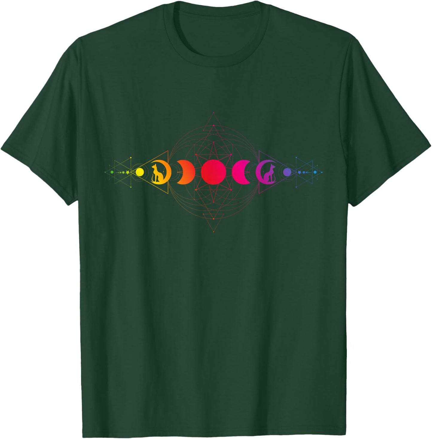 Psychedelic Acid Folk Trance Rock EDM Festival Goa Rave , black T-Shirt - T-Shirt | Forest