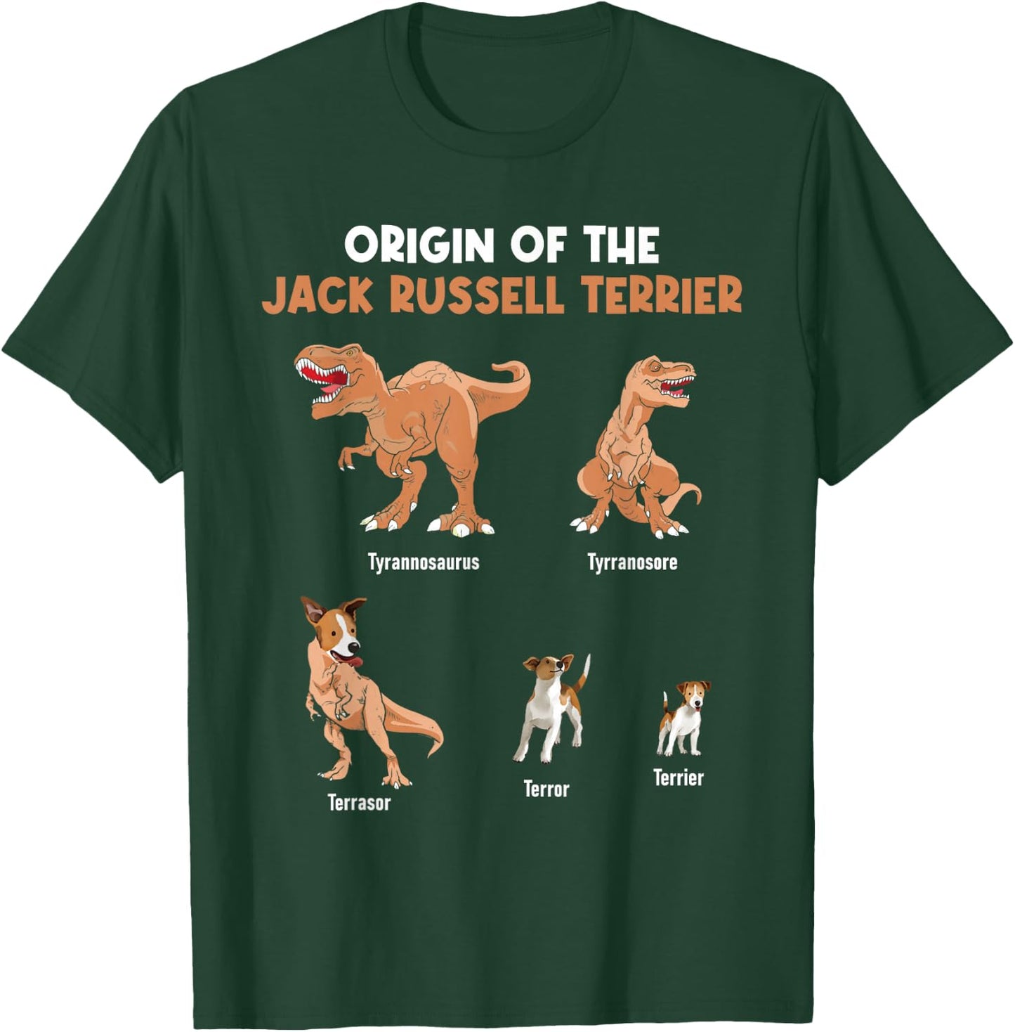 Origin Of The Jack Russell Terrier - Dog Lover T-Shirt - T-Shirt | Forest
