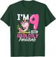 9th Birthday Shirt Girl Axolotl 9 Year Old Birthday T-Shirt - T-Shirt | Forest