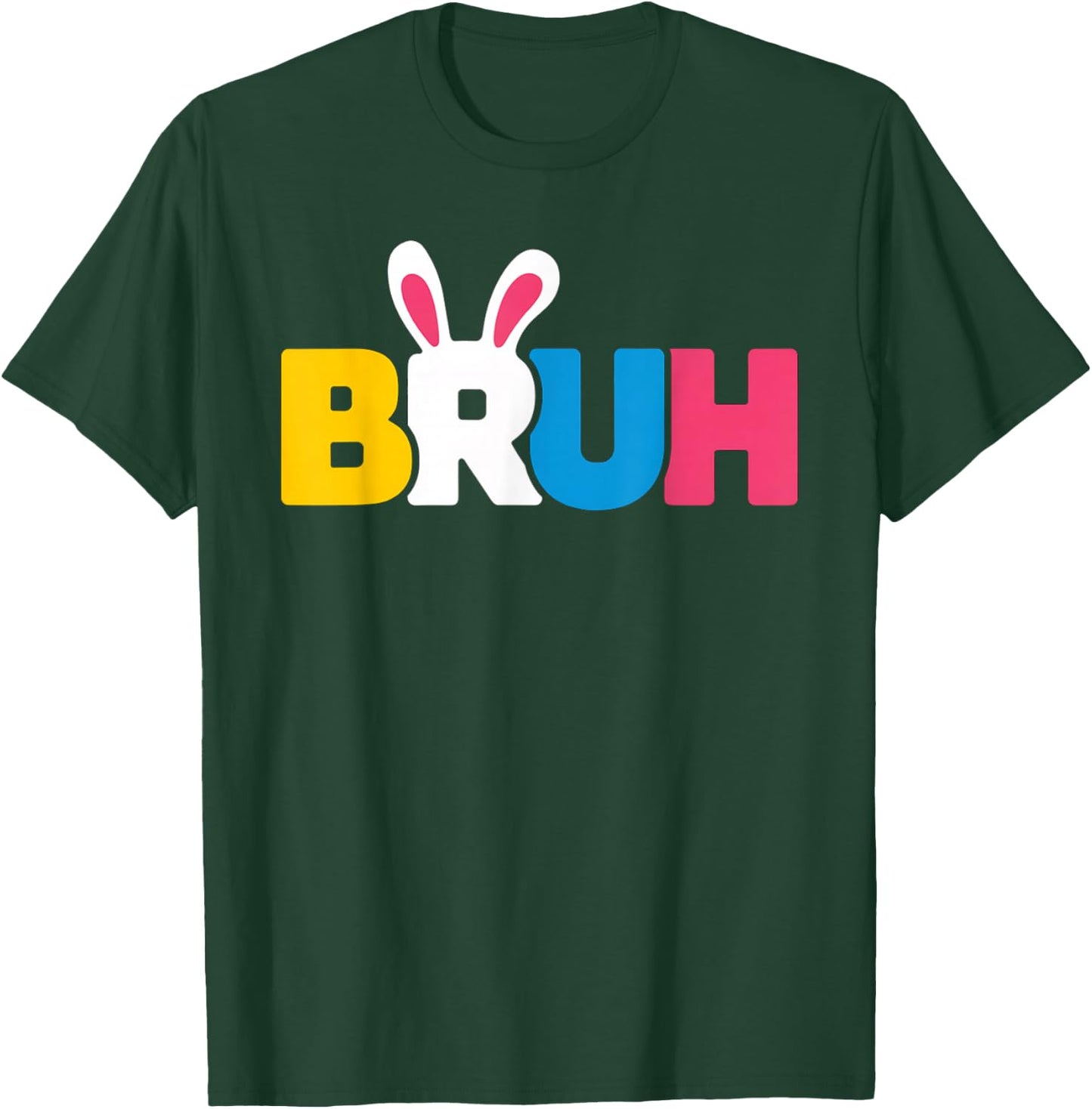Bruh Easter Day Bunny Eggs Pajama Family Men Meme Boy T-Shirt - T-Shirt | Forest