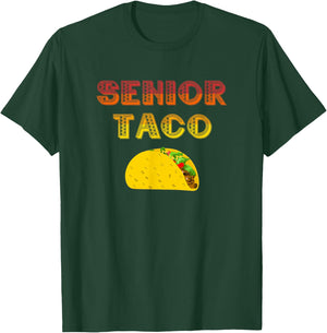 Senior Year 2024 Taco Class of '24 Taco Lover Funny Graduate T-Shirt - T-Shirt | Forest