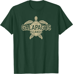 Galapagos Islands Shirt Vintage Sea Turtle Graphic Ecuador T-Shirt - T-Shirt | Forest