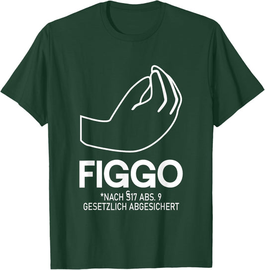 Figgo Ficko | Legally Secured | Percy , black T-Shirt - T-Shirt | Forest