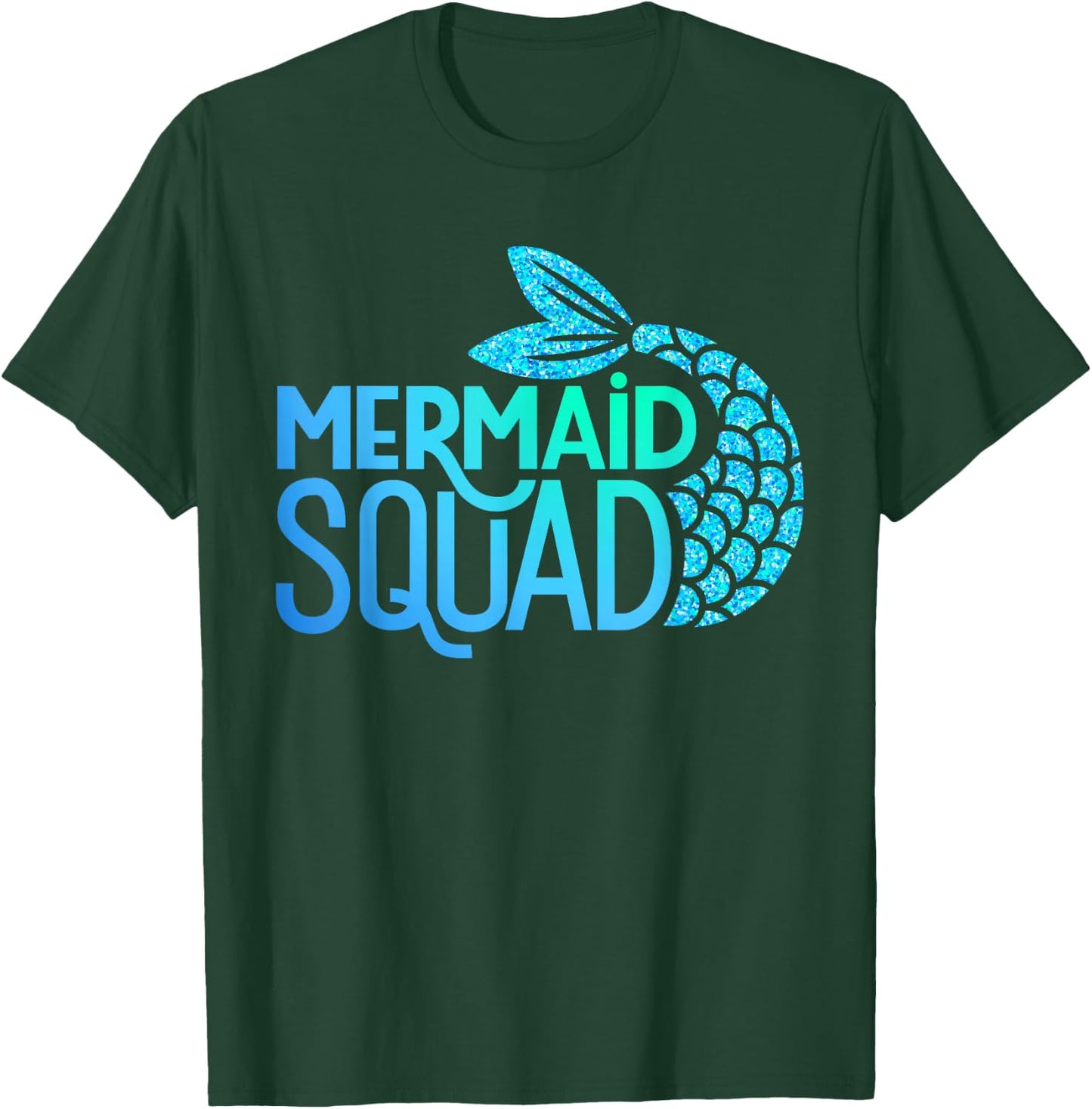 Mermaid Squad Birthday Matching T-Shirt - T-Shirt | Forest