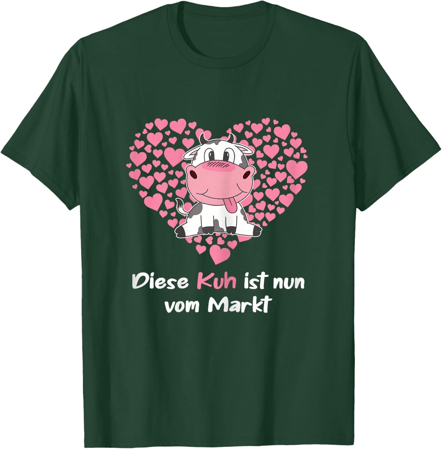 Damen Landwirtin Braut Outfit mit Kuh JGA T-Shirt - T-Shirt | Forest