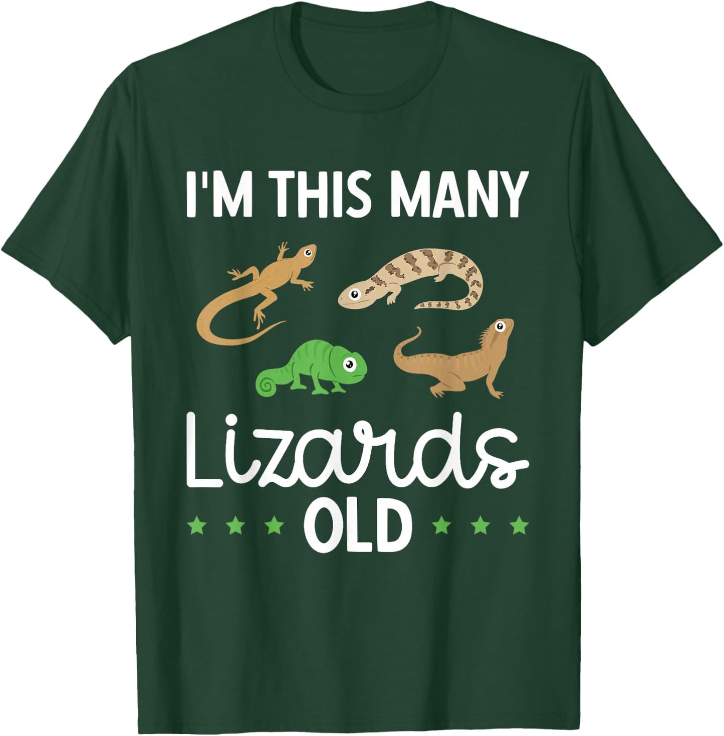 Children's Reptile Lizard Birthday T-Shirt - T-Shirt | Forest