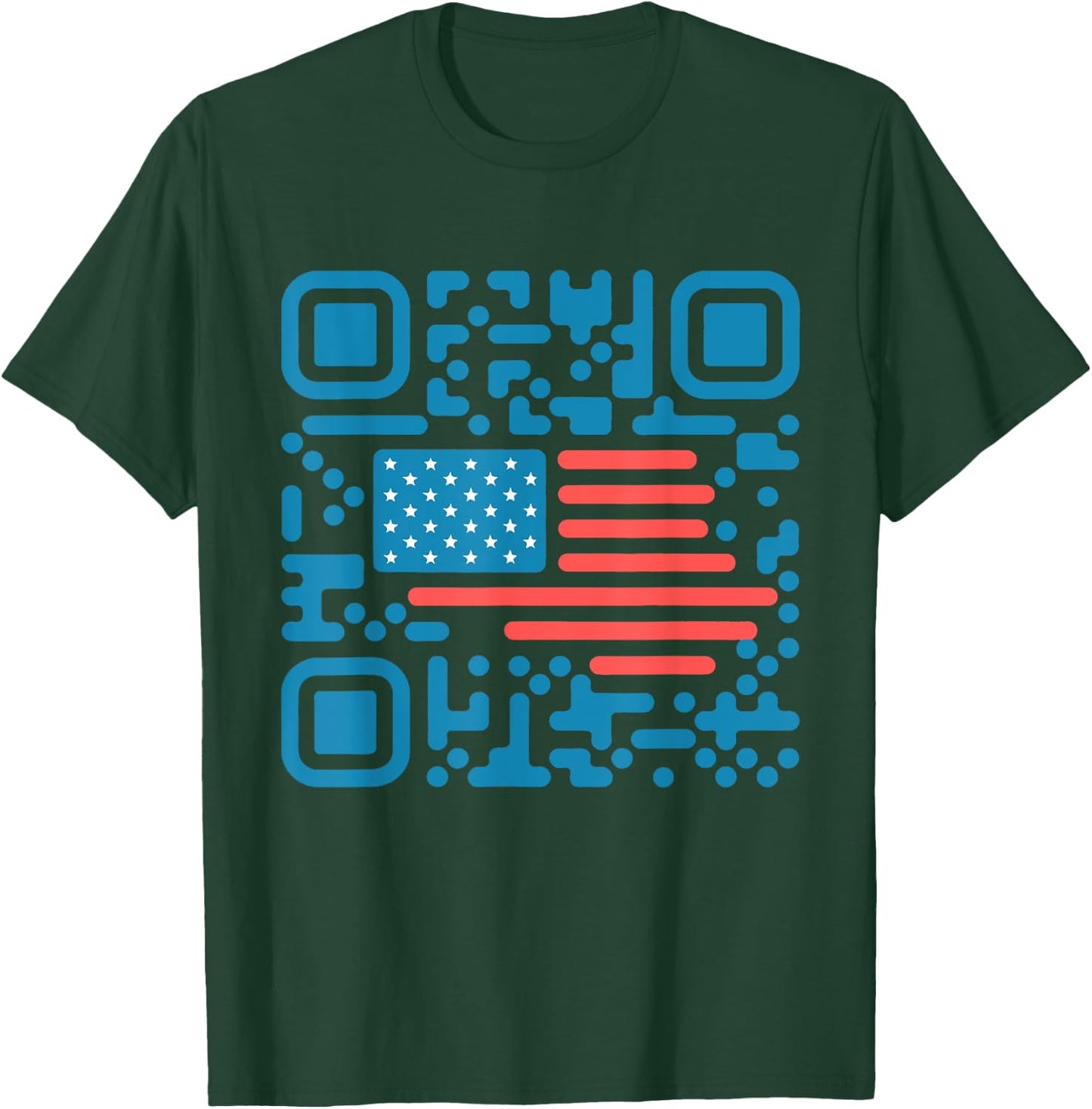 Trump Dance Troll QR Funny President Trump Dance Code Back T-Shirt - T-Shirt | Forest