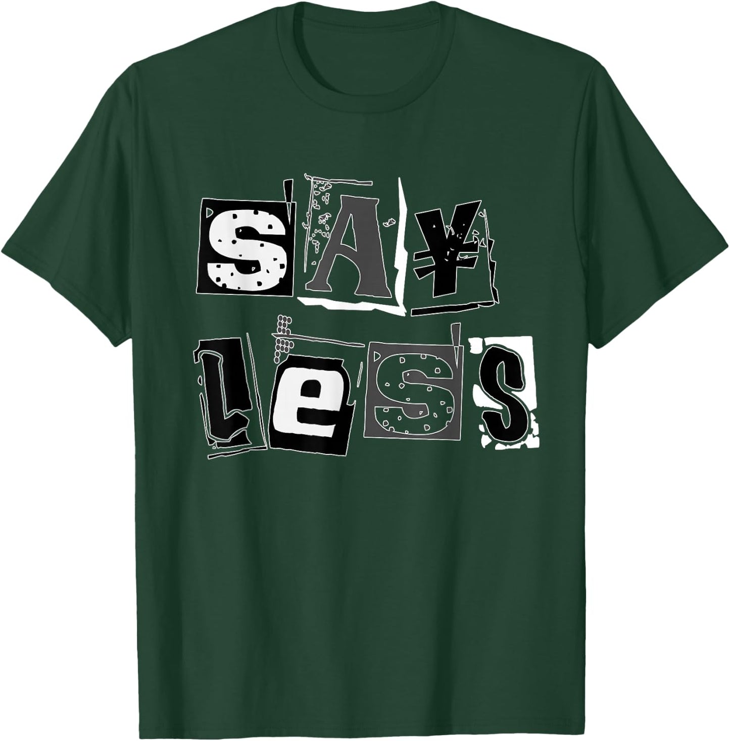 Black Say Less Black on Black Graphic T-Shirt - T-Shirt | Forest