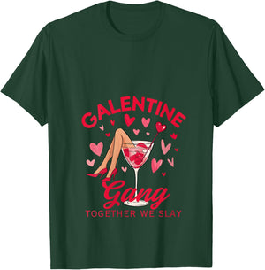 Galentine Gang Together We Slay Valentine's Day V-Neck T-Shirt - T-Shirt | Forest