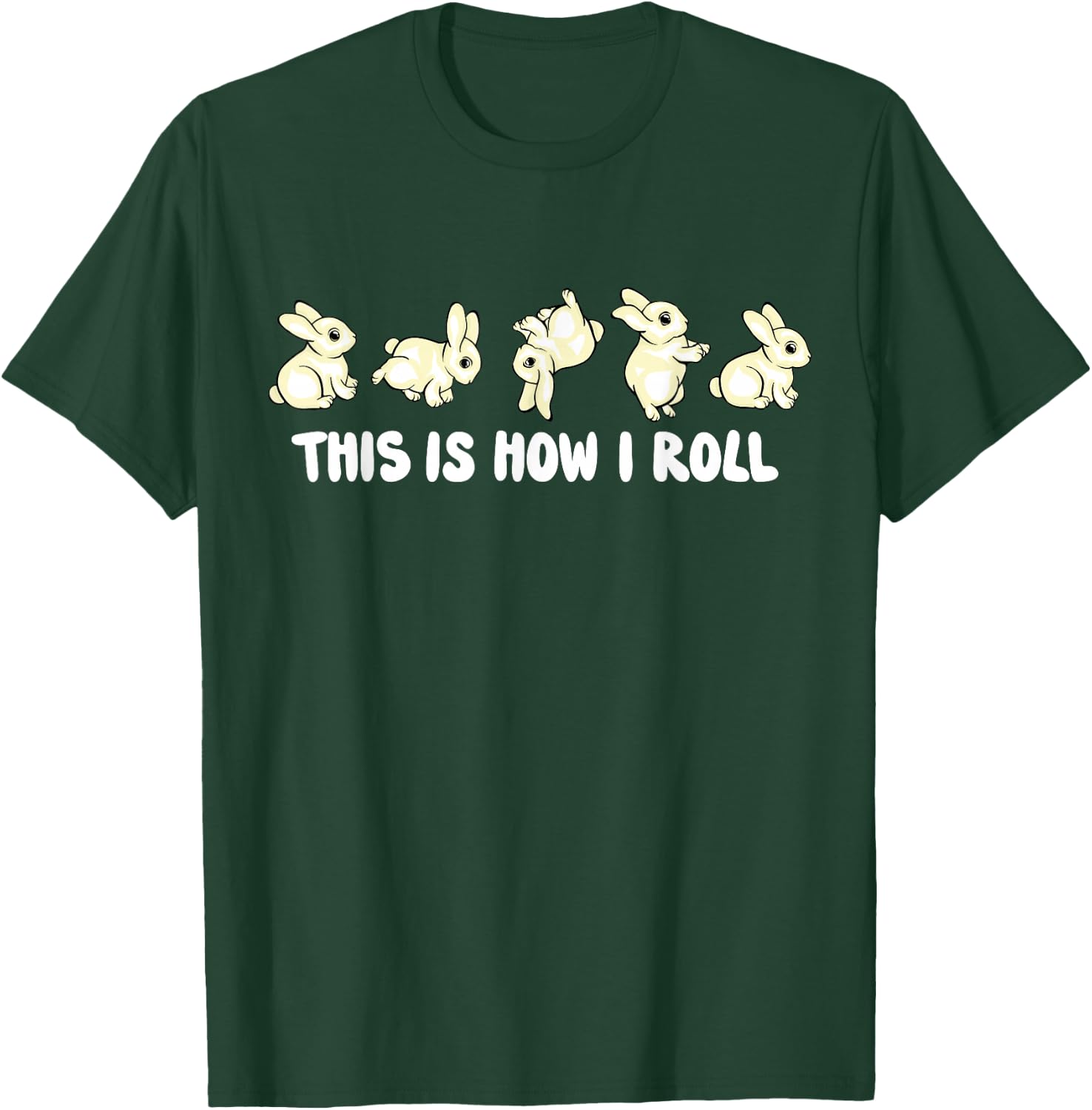 Rabbit Lover Kids This Is How I Roll Cute Bunny T-Shirt - T-Shirt | Forest