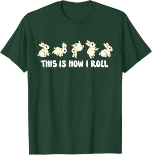 Rabbit Lover Kids This Is How I Roll Cute Bunny T-Shirt - T-Shirt | Forest