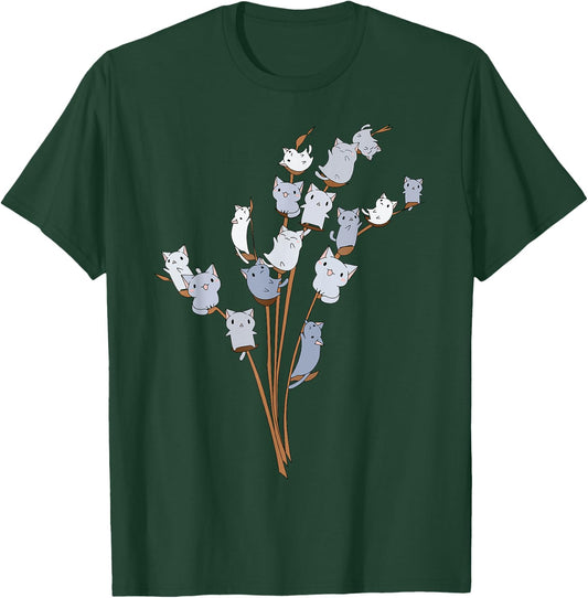 Willow Funny Cats Tree Gift Easter Party T-Shirt - T-Shirt | Forest