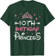 10th Birthday Princess Crown 10 Year Old Birthday Girl Party T-Shirt - T-Shirt | Forest
