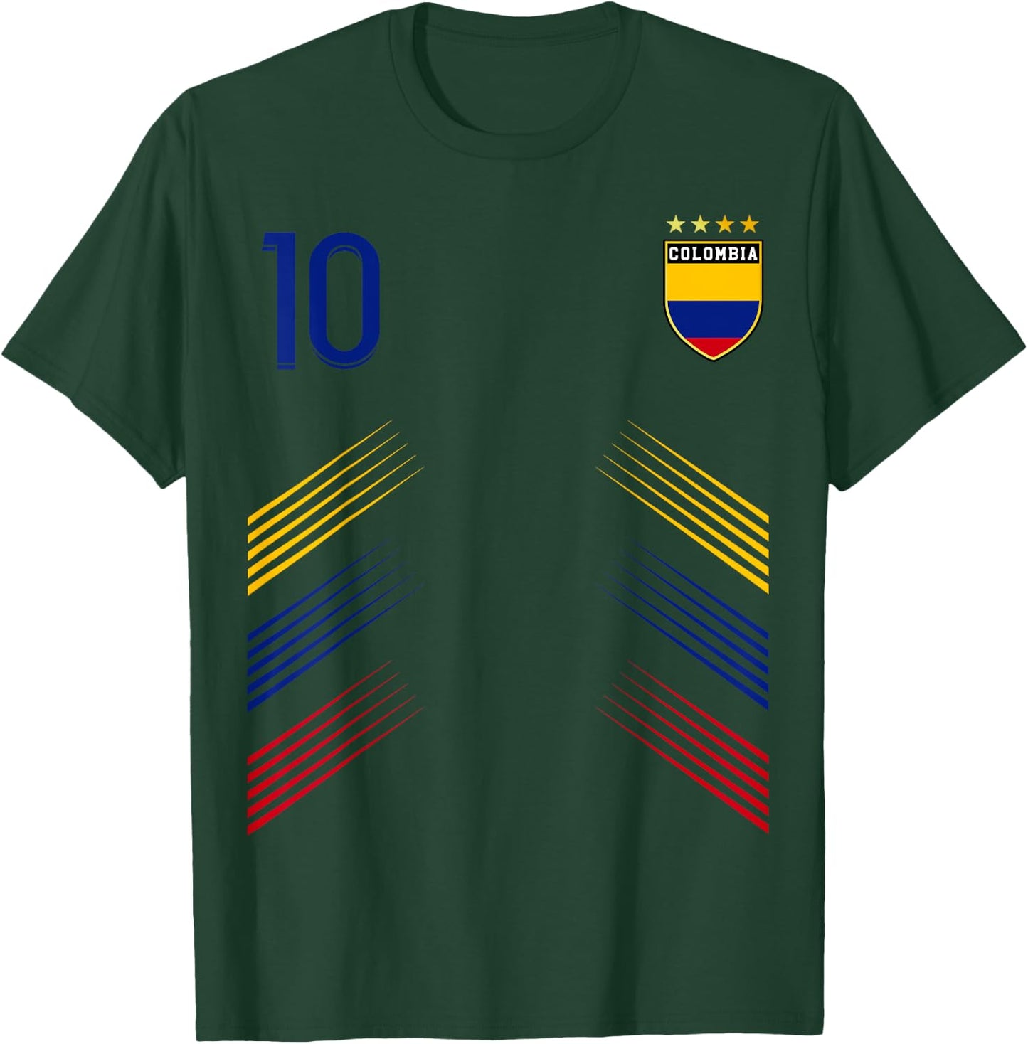 Colombia Flag for Colombian Pride Lovers , Black, S T-Shirt - T-Shirt | Forest