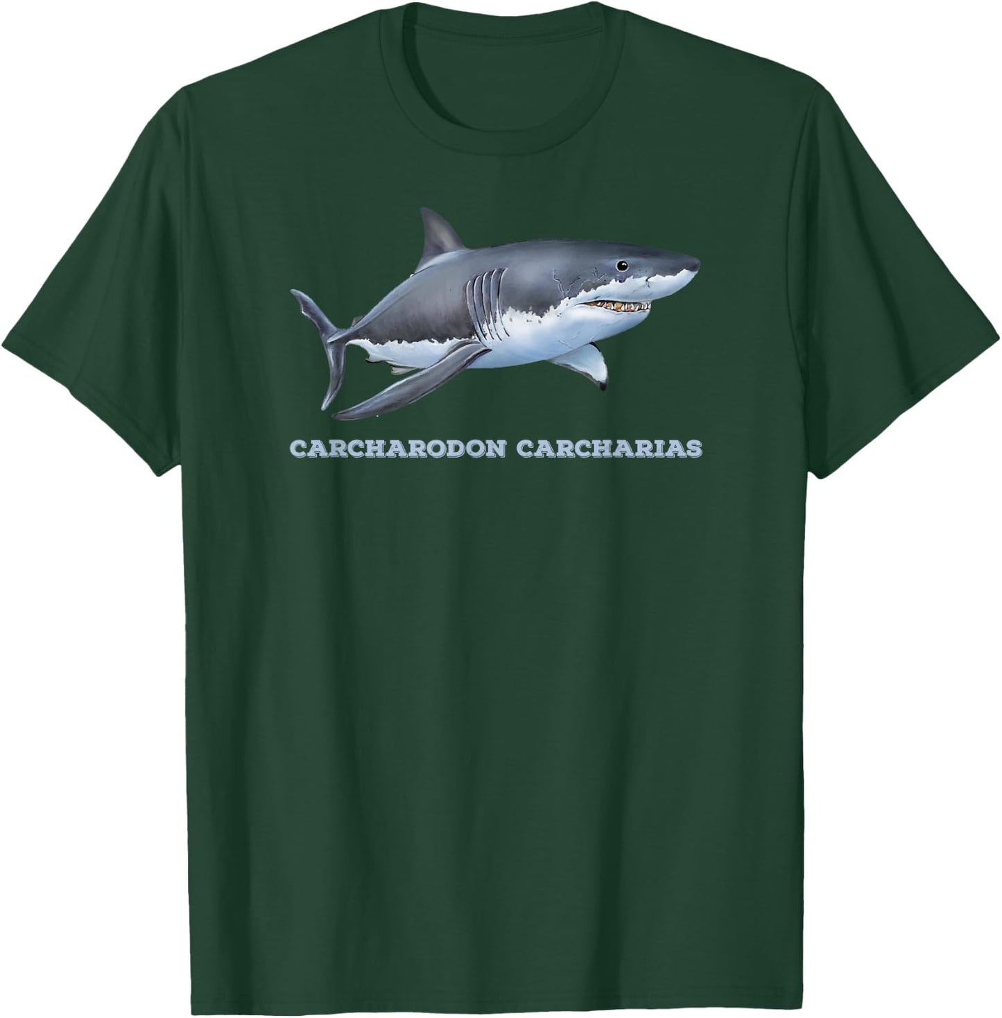 Great White Shark Shirt Men Women Adults Teens Boy Girl Gift T-Shirt - T-Shirt | Forest