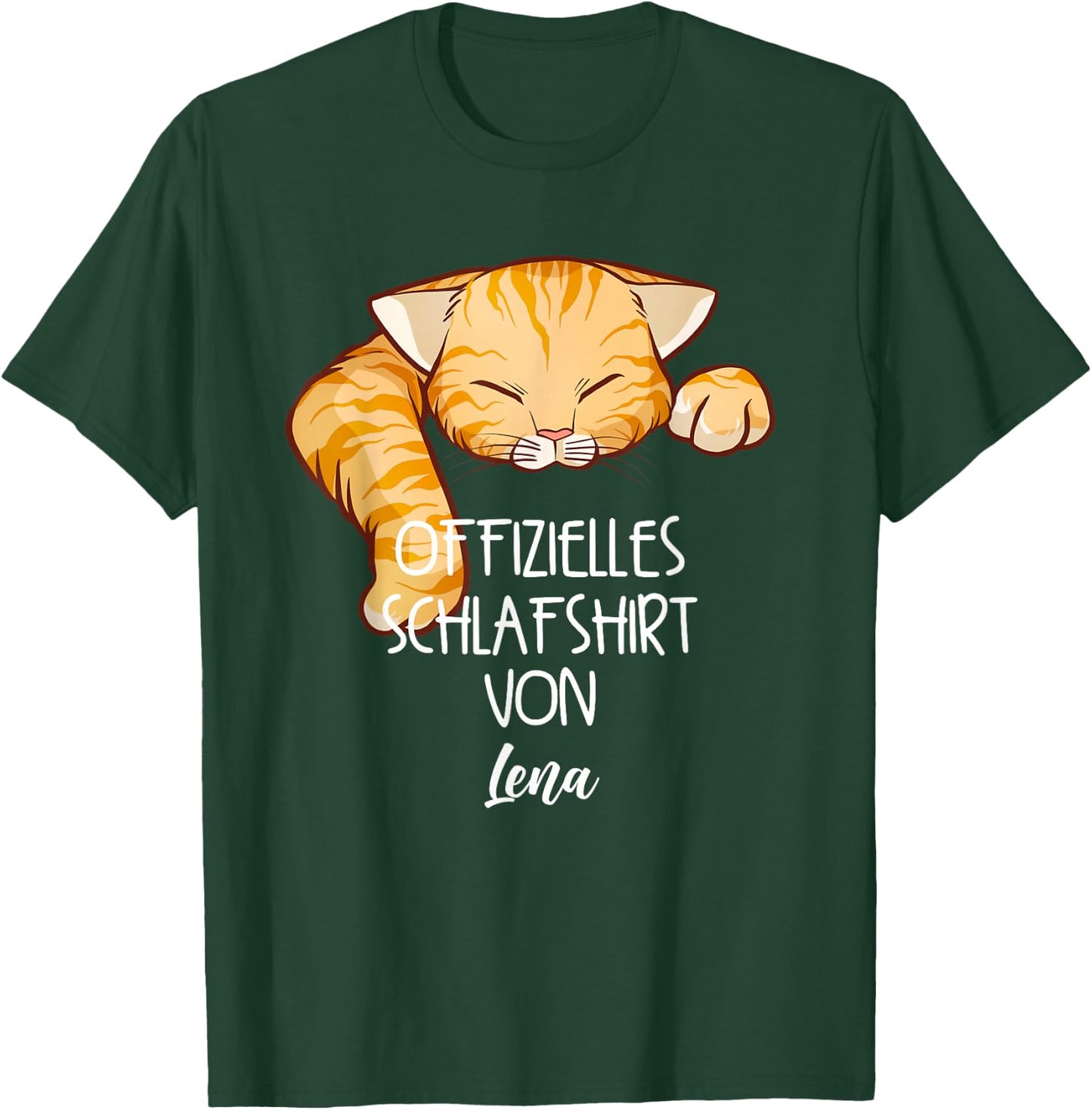 Offizielles Schlafshirt Von Lena Nachthemd Katzen T-Shirt - T-Shirt | Forest