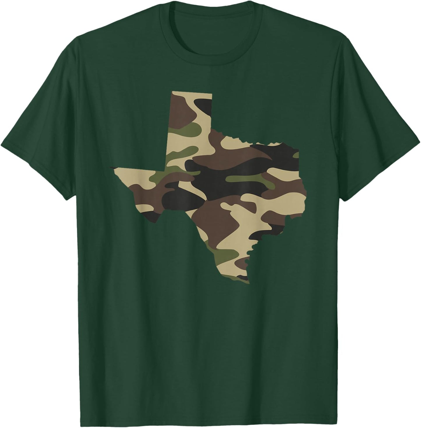 Texas Military Camo State Outline T-Shirt - T-Shirt | Forest