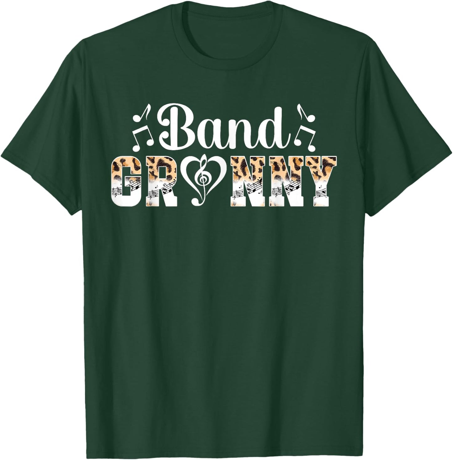Band Granny Leopard Marching Band Granny Grandma T-Shirt - T-Shirt | Forest