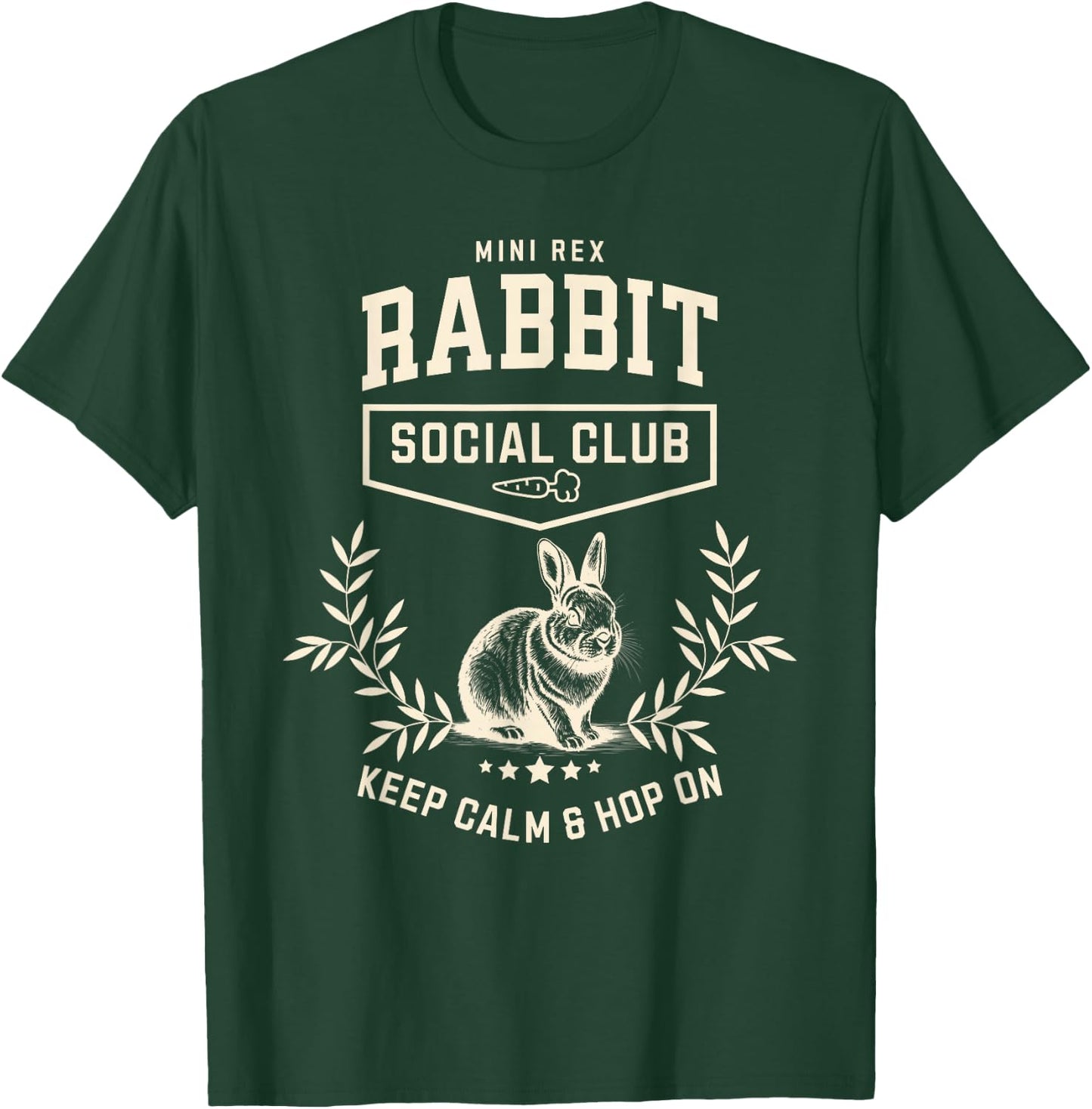 Mini Rex Rabbit Social Club T-Shirt - T-Shirt | Forest