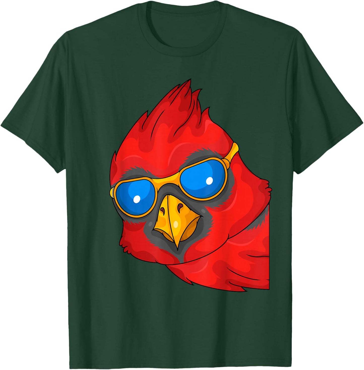 Northern Cardinal Bird Lover Men Bird Watching Cardinal T-Shirt - T-Shirt | Forest