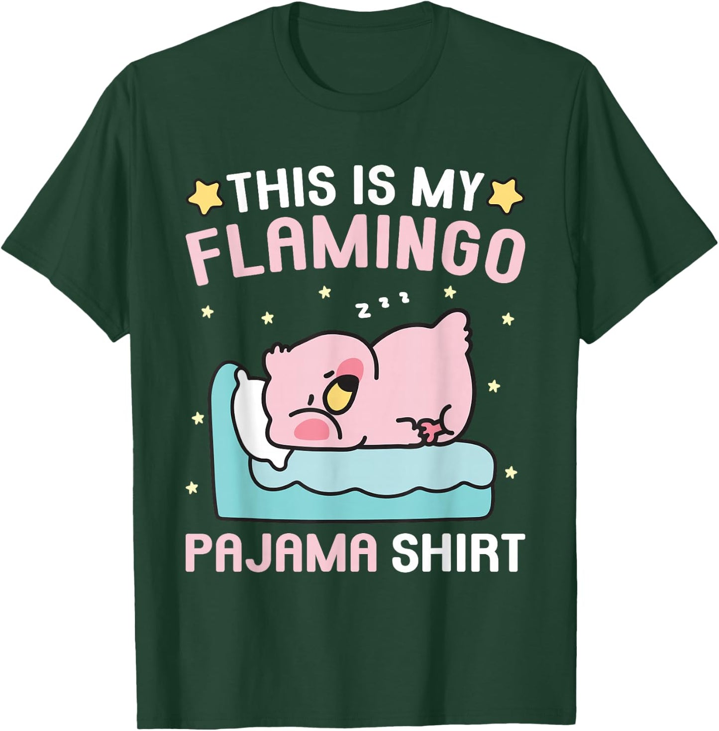 Cute PJ Teen Boys Girls PJs Funny This Is My Flamingo Pajama T-Shirt - T-Shirt | Forest
