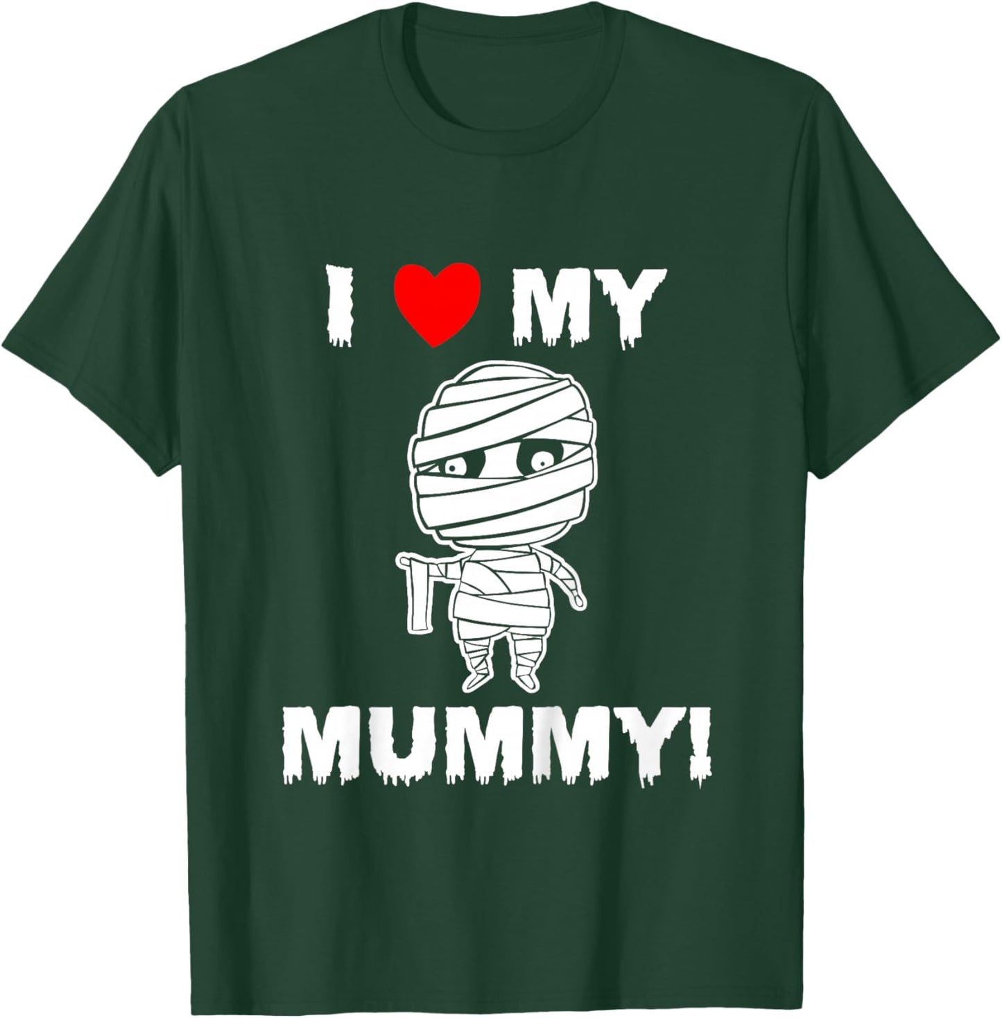 Kids Cute I Love My Mummy Funny Halloween T-Shirt - T-Shirt | Forest