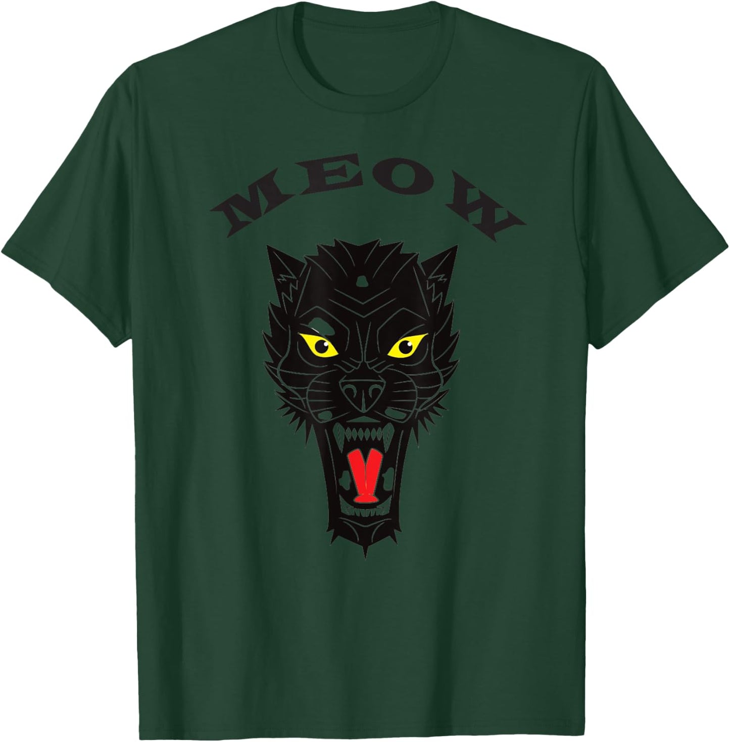 MEOW - Black Wolf with piercing eyes T-Shirt - T-Shirt | Forest