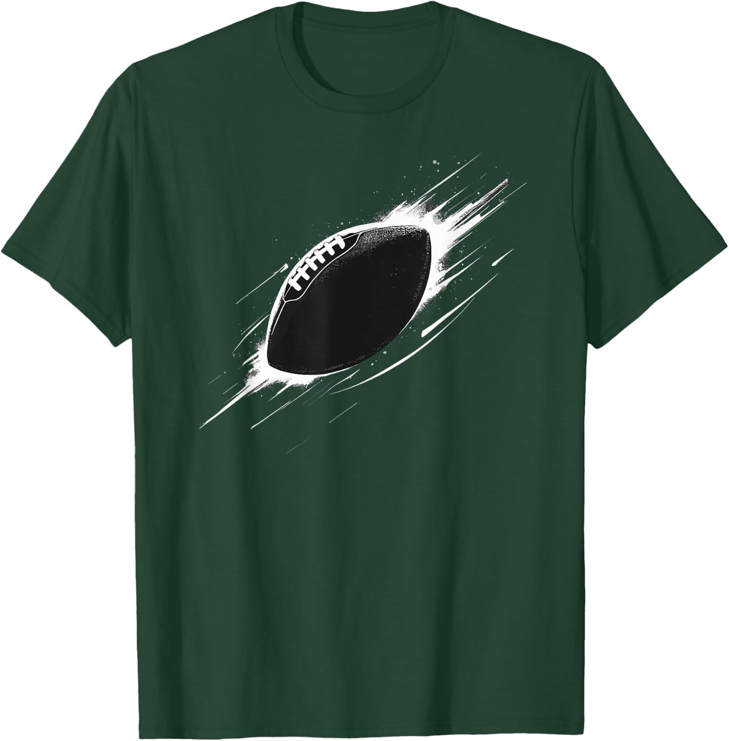 American Football Minimal Football Graphic , black T-Shirt - T-Shirt | Forest