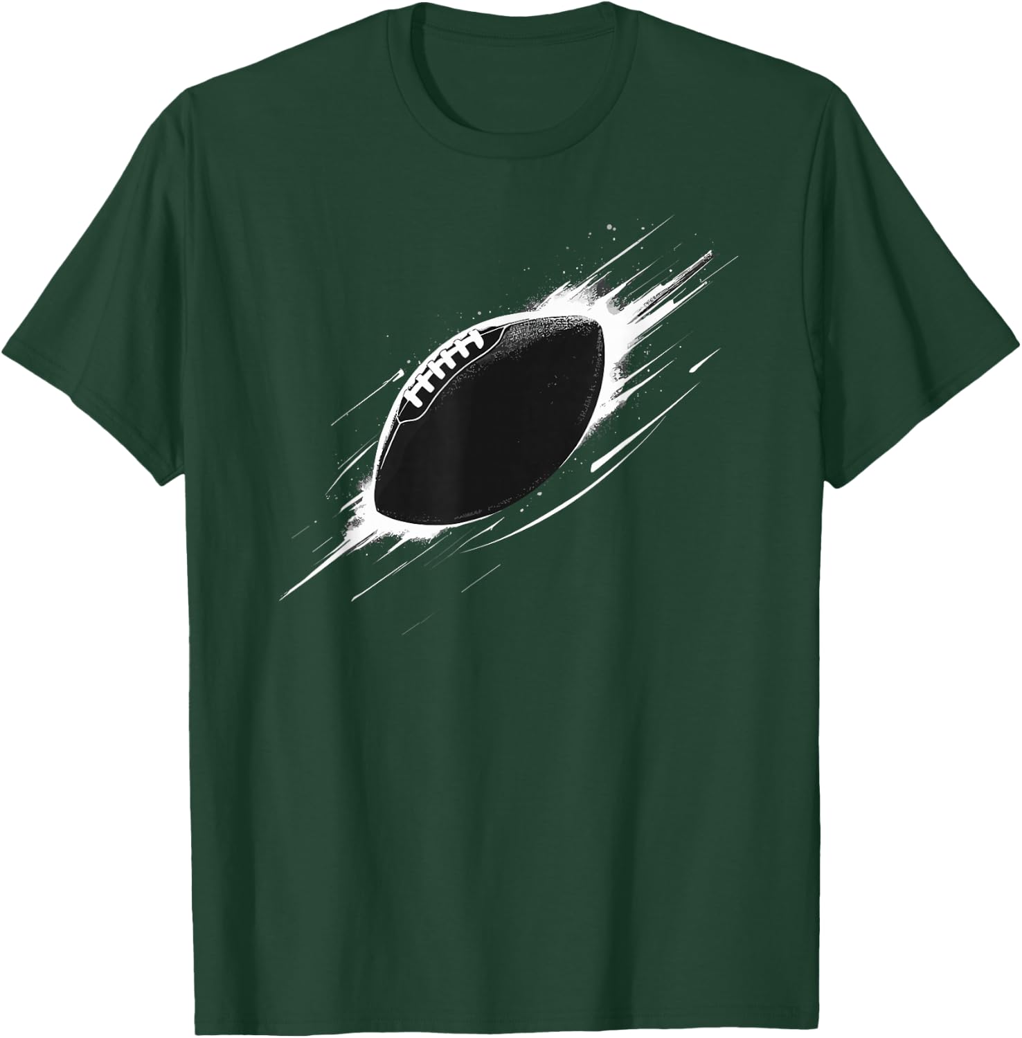 American Football Minimal Football Graphic , black T-Shirt - T-Shirt | Forest