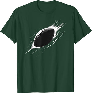 American Football Minimal Football Graphic , black T-Shirt - T-Shirt | Forest