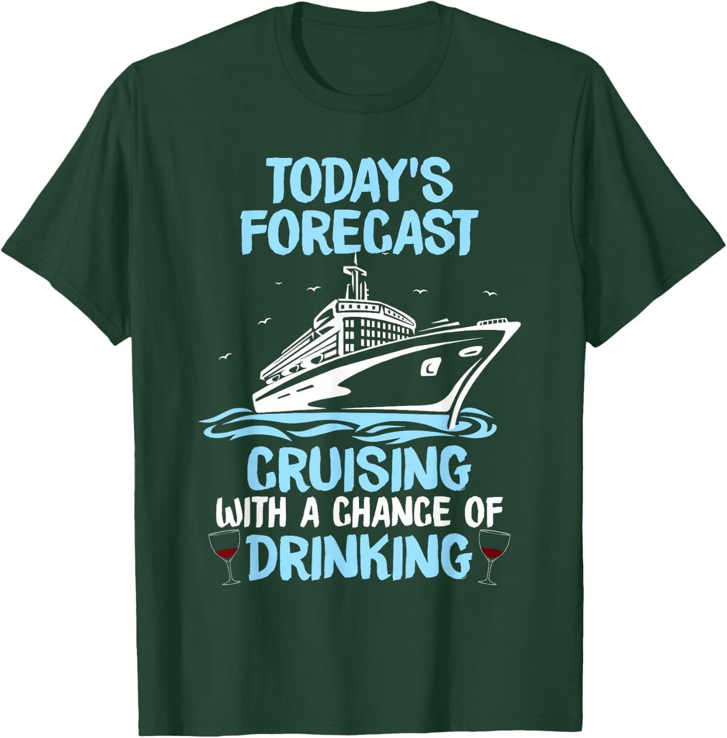 Funny Cruise Design Women Cruising Boat Trip Lovers Small T-Shirt - T-Shirt | Forest
