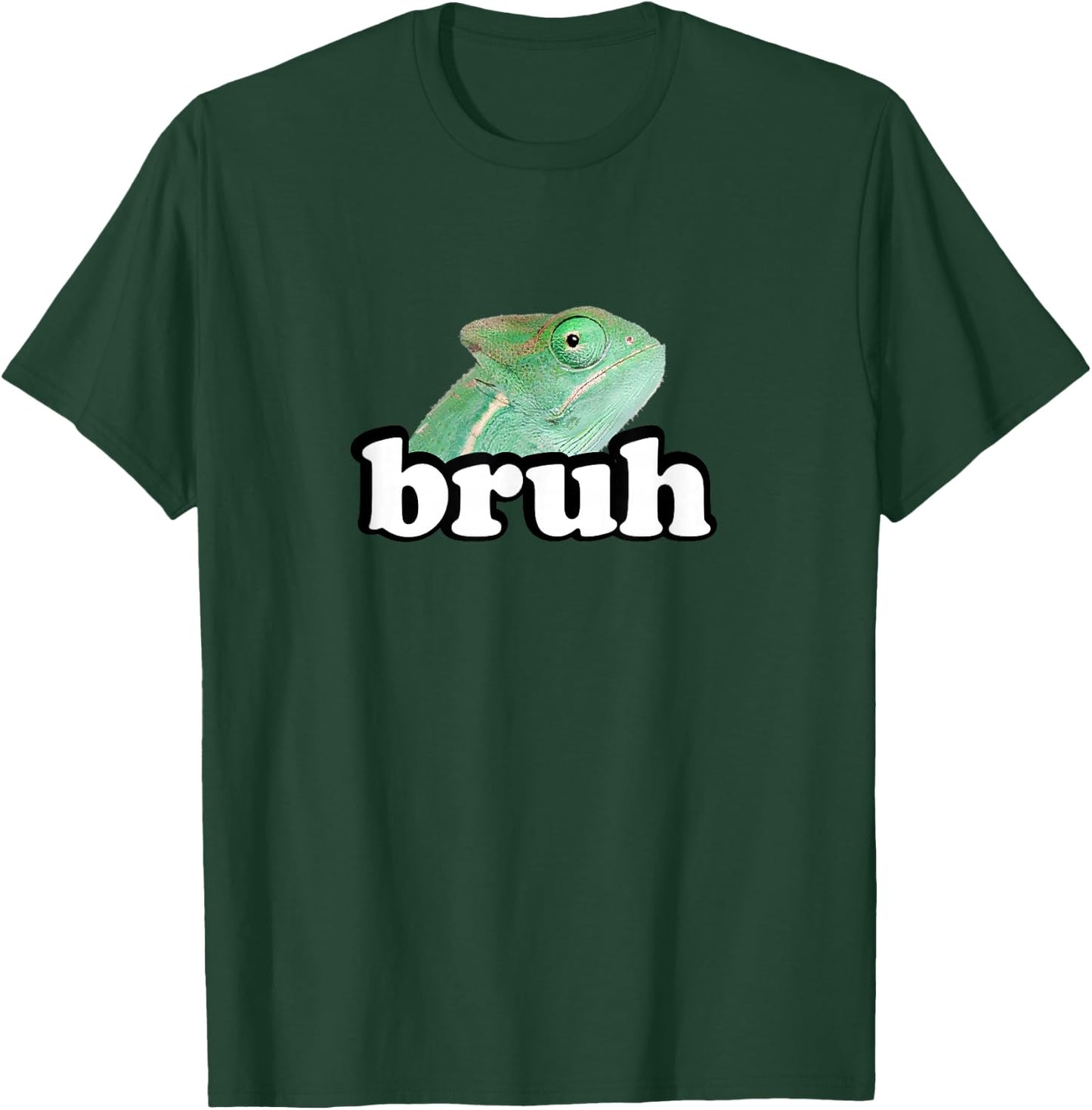Cute Kids Boys Girls Bruh Reptile Veiled Chameleon Lover T-Shirt - T-Shirt | Forest
