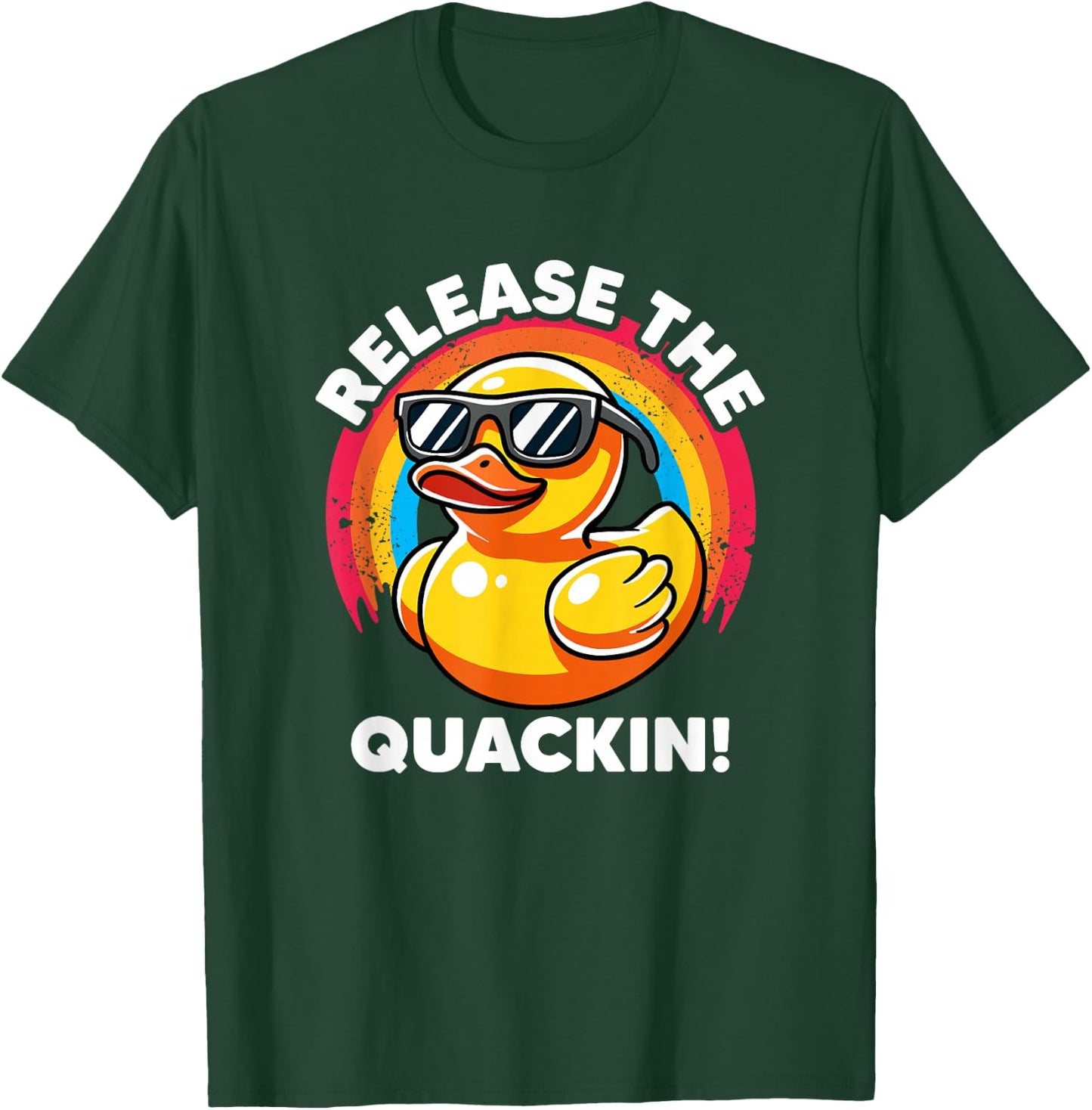 Release The Quackin I Love Duck Lovers Funny Yellow Duck T-Shirt - T-Shirt | Forest
