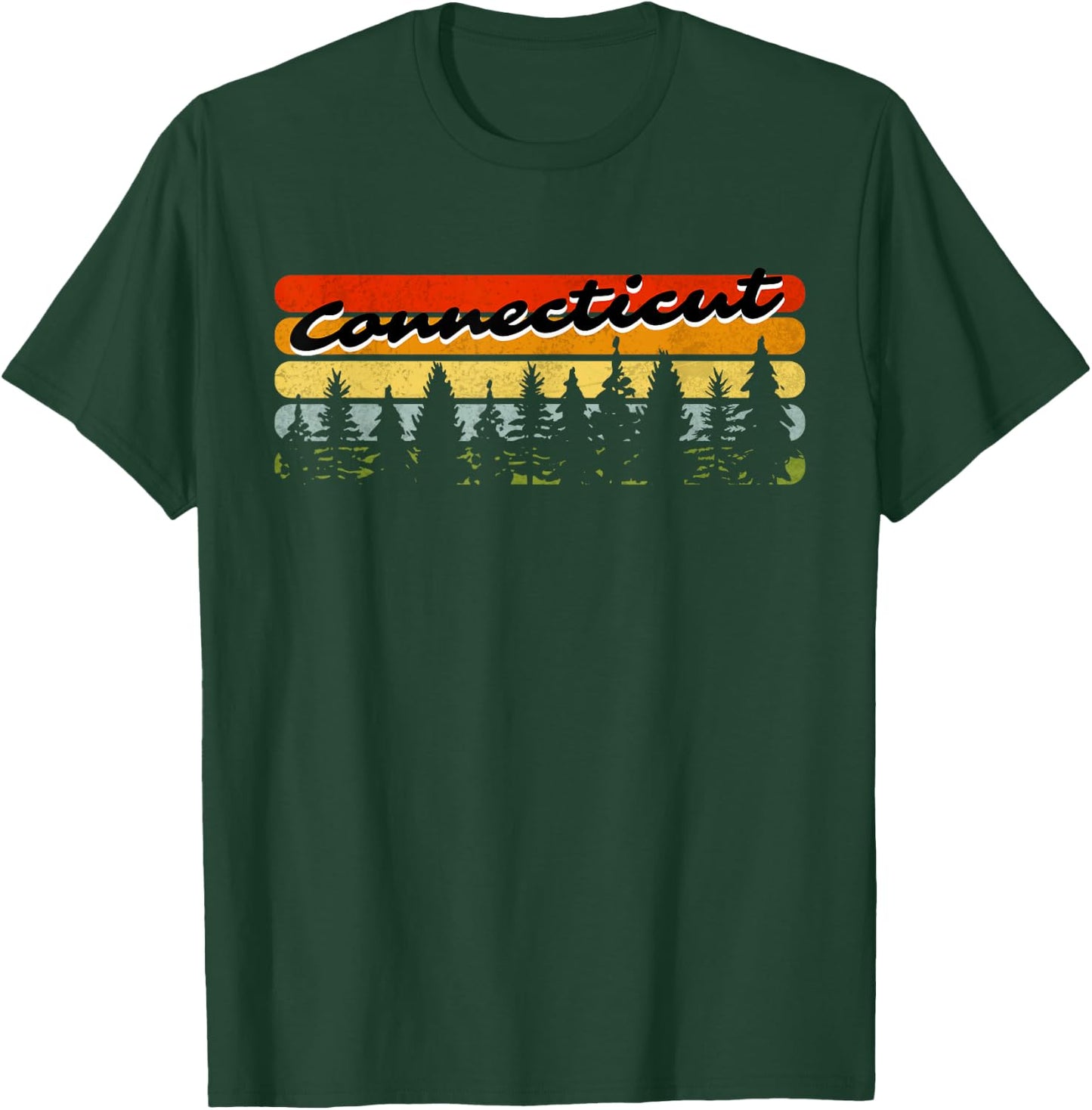 Connecticut Forest Sunset Trees Cabin Theme Souvenir T-Shirt - T-Shirt | Forest