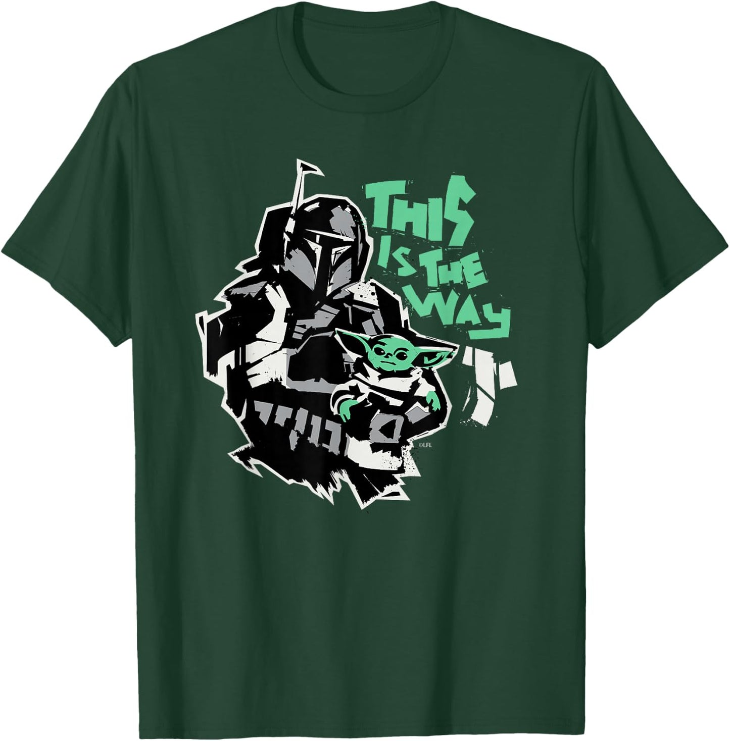 Star Wars The Mandalorian and Grogu This is the Way Raw T-Shirt - T-Shirt | Forest