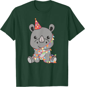 Rhinoceros for Birthday for Children a Birthday Rhino T-Shirt - T-Shirt | Forest