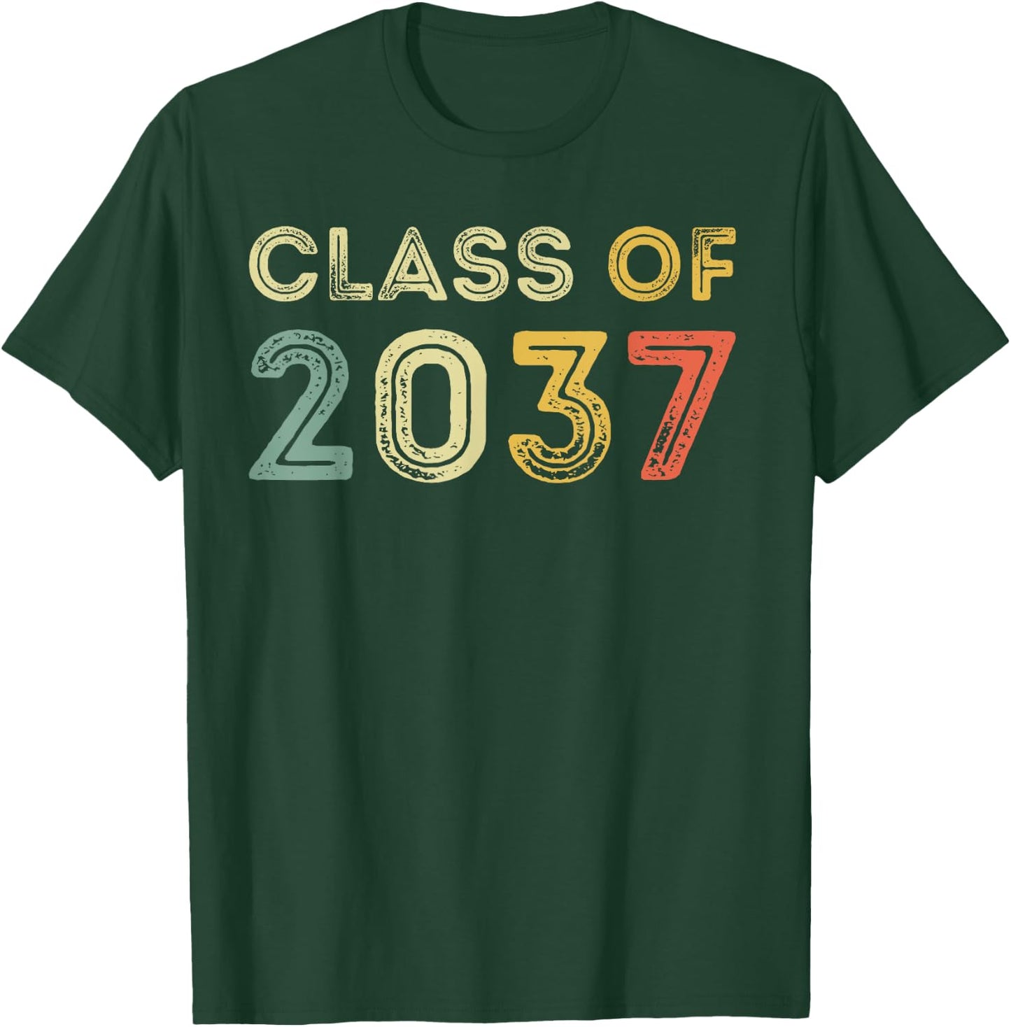 Vintage Class Of 2037 Graduation Senior 2037 T-Shirt - T-Shirt | Forest