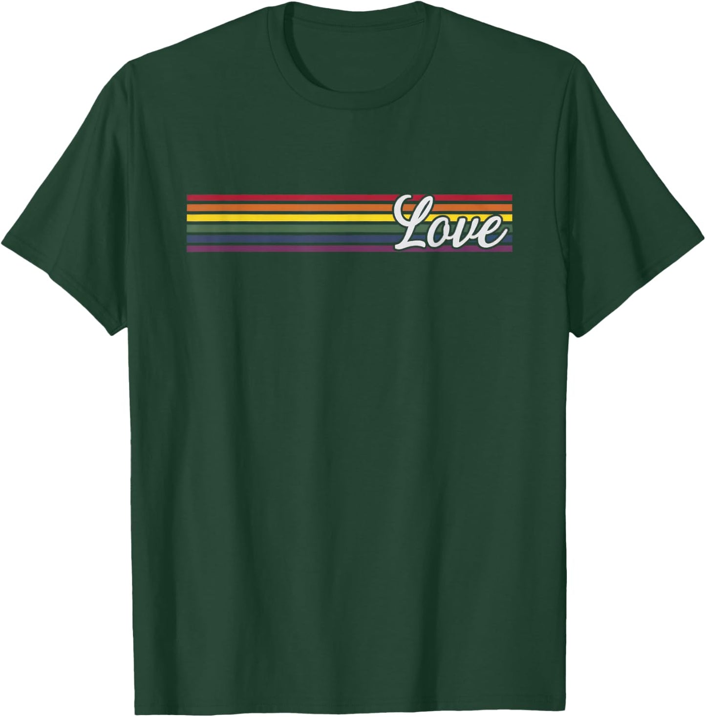 LGBT Pride Flag Rainbow Lesbian Transgender Homo T-Shirt - T-Shirt | Forest