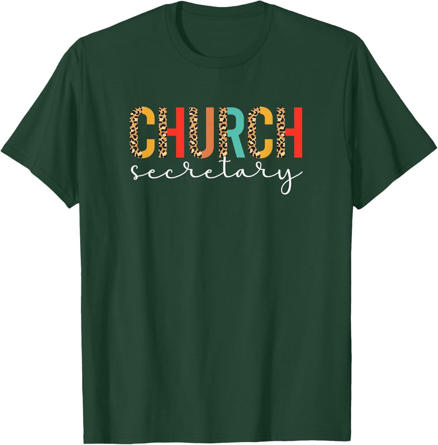 Church Secretary Leopard Church Secretaries T-Shirt - T-Shirt | Forest
