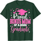 Proud Bonus Mom of Class of 2026 Graduate Senior Graduation T-Shirt - T-Shirt | Forest