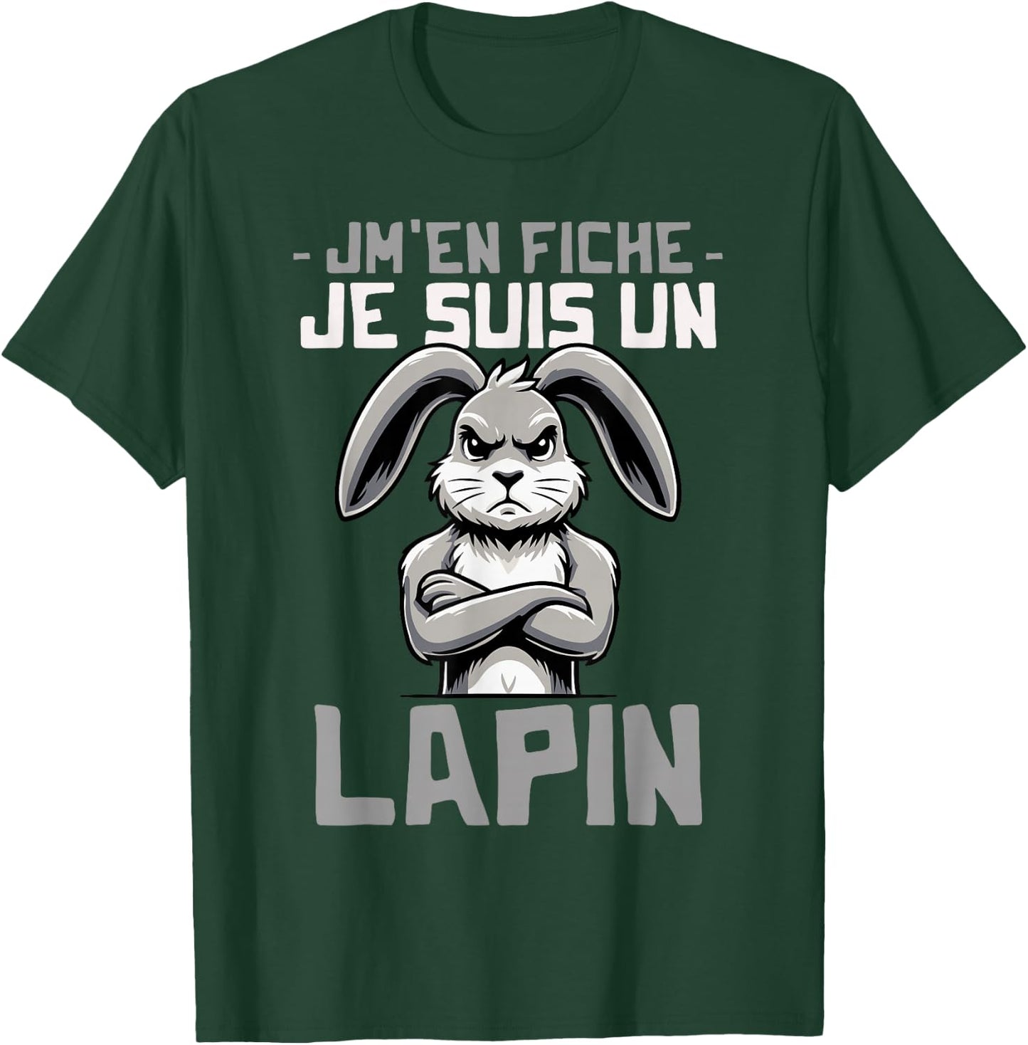 Funny Quote Rabbit Funny Funny Rabbit Design , Black, S T-Shirt - T-Shirt | Forest