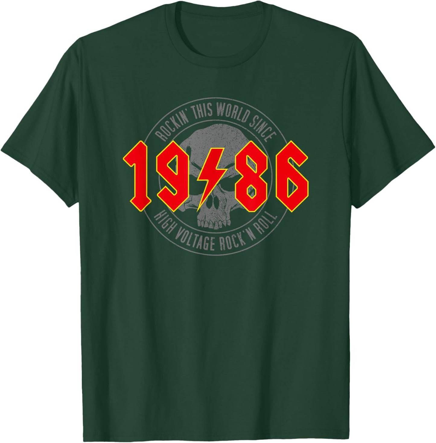 1986 Vintage Birthday Rock and Roll Heavy Metal T-Shirt - T-Shirt | Forest