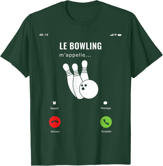 Gift Funny Amateur Game Bowling Me Calls Me , Black, S T-Shirt - T-Shirt | Forest