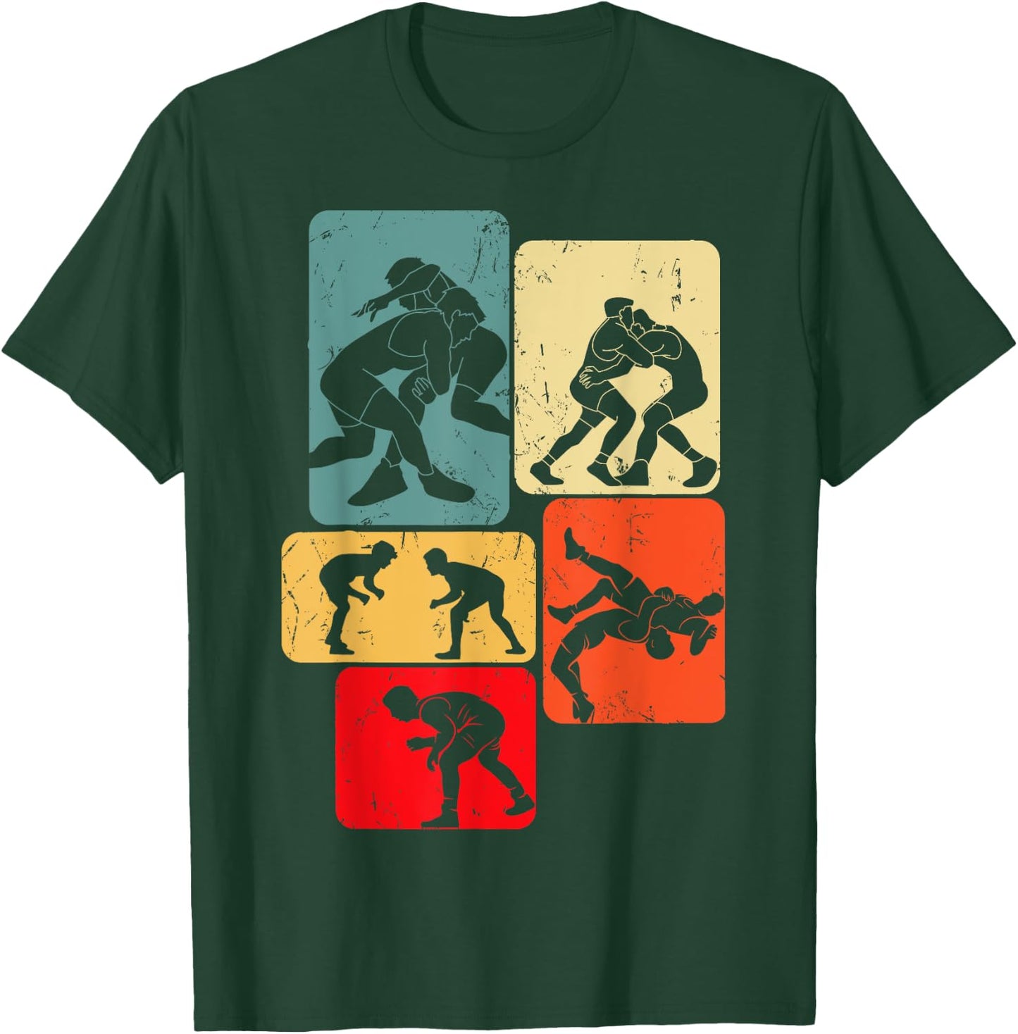 Wrestling Wrestling Child Man , Black, S T-Shirt - T-Shirt | Forest