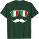 Italien-Flagge, Retro-Sonnenbrille, Schnurrbart, lustige italienische Jungen T-Shirt - T-Shirt | Forest