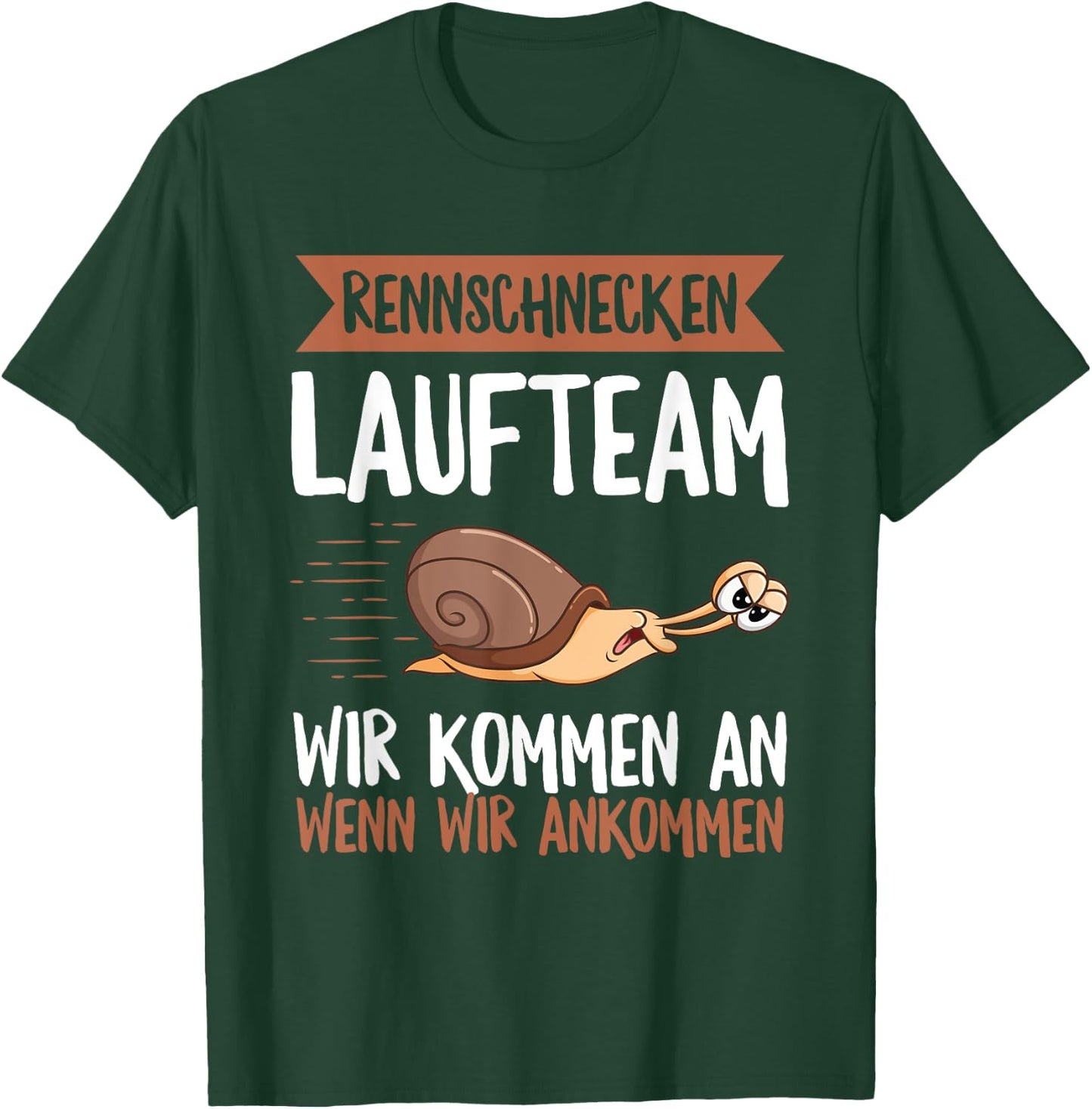 with Snail Slogan for Racing Running Team, black, s T-Shirt - T-Shirt | Forest