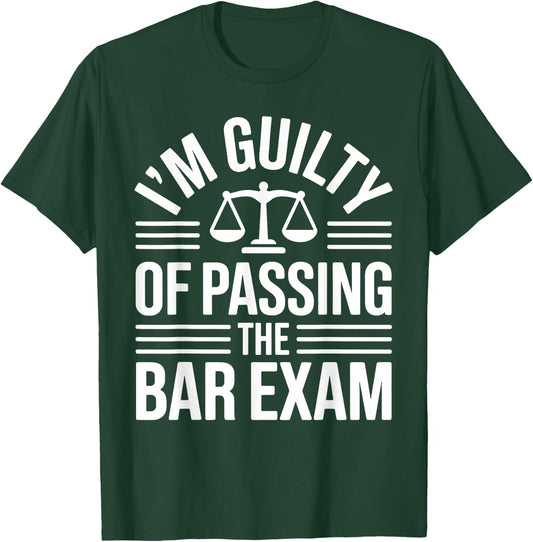 Bar Exam Art Men Women Law School Lawyer Bar Examination T-Shirt - T-Shirt | Forest