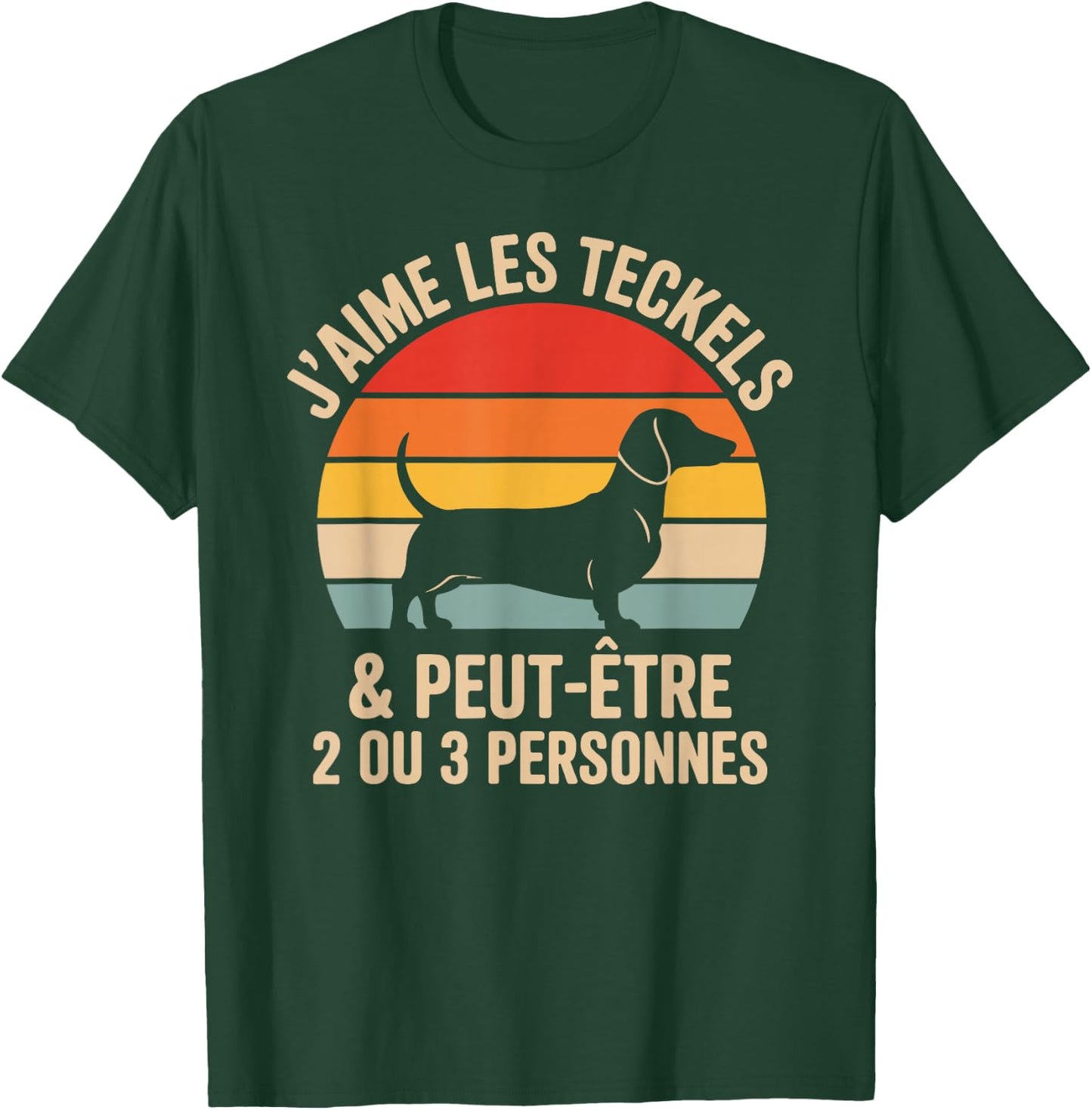 Teeshirt Dachshund Dog J'aime Les Dachshunds and 2 or 3 People T-Shirt - T-Shirt | Forest